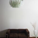 Vintage Italian chandelier - opaline Murano glass