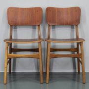 1960s Ib Kofod Larsen Set of 4 dining Chairs in Teak Finish, Denmark