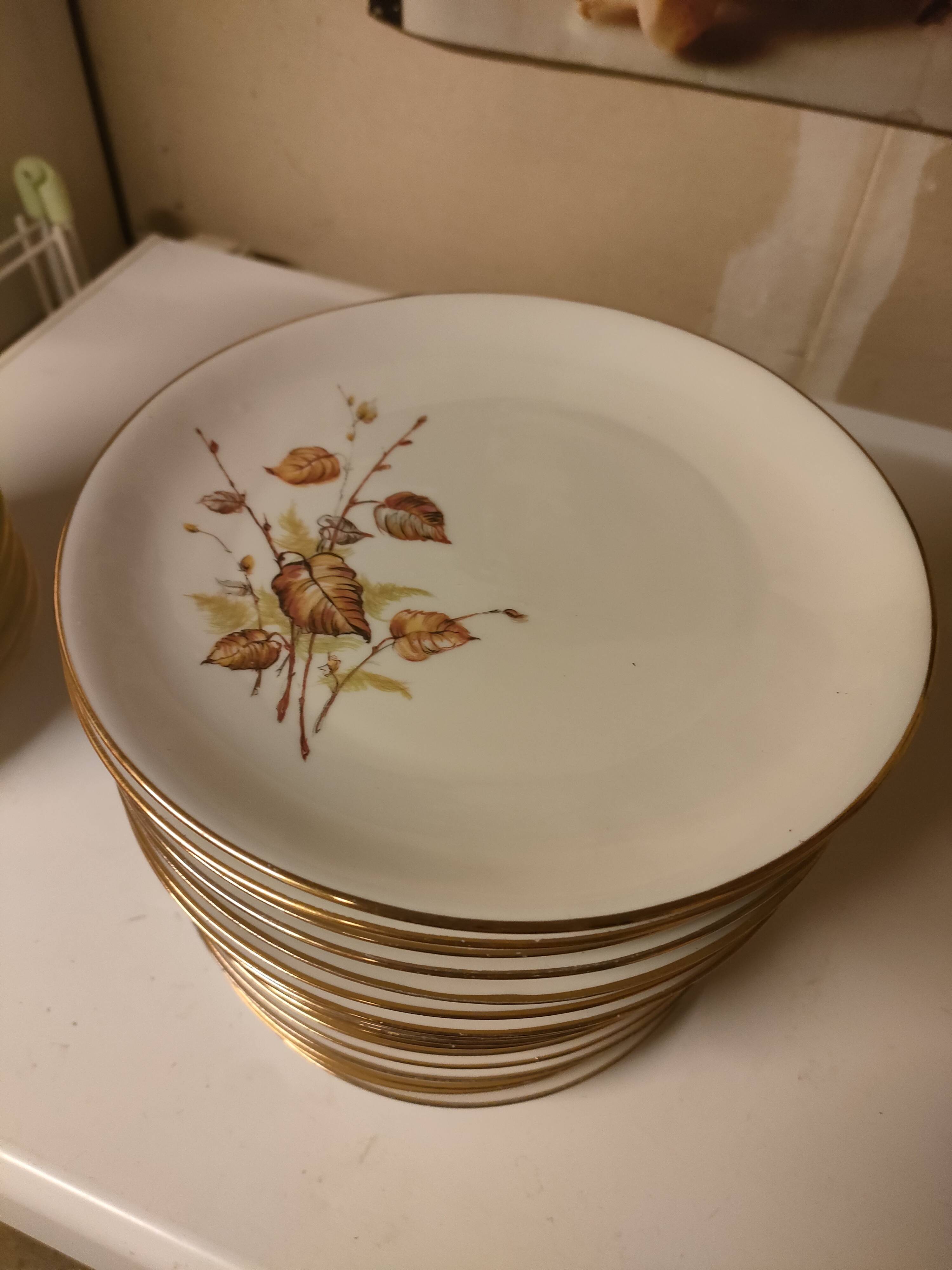 Flat plates - porcelain from Vierzon