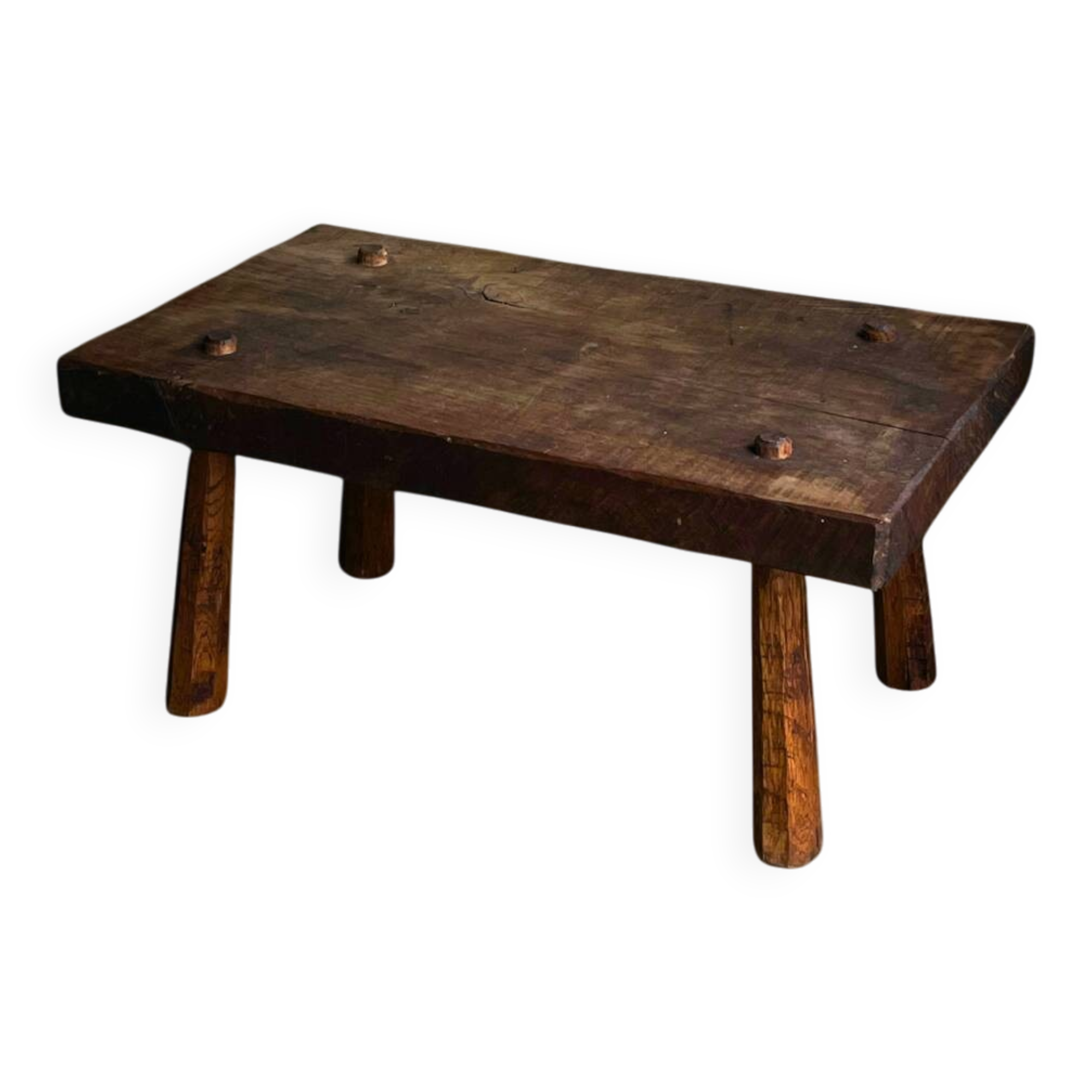 Brutalist wooden coffee table