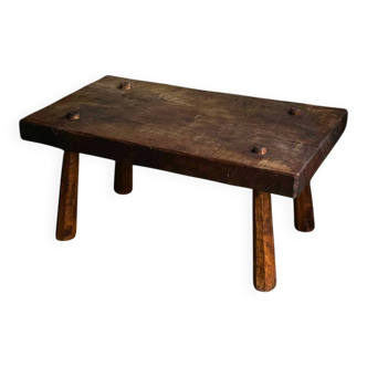 Brutalist wooden coffee table