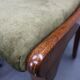 French Art Deco walnut dining chair set with armchairs, France 1930s