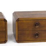 Vintage Danish mid-century floating wall-hung nightstands