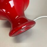 "Mushroom" Red Glass Table Desktop Light Made Hustadt Lights, Germany, 1970 No.2