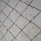 Moroccan beni ourain vintage berber carpet with dark brown diamond 313 x 200 cm
