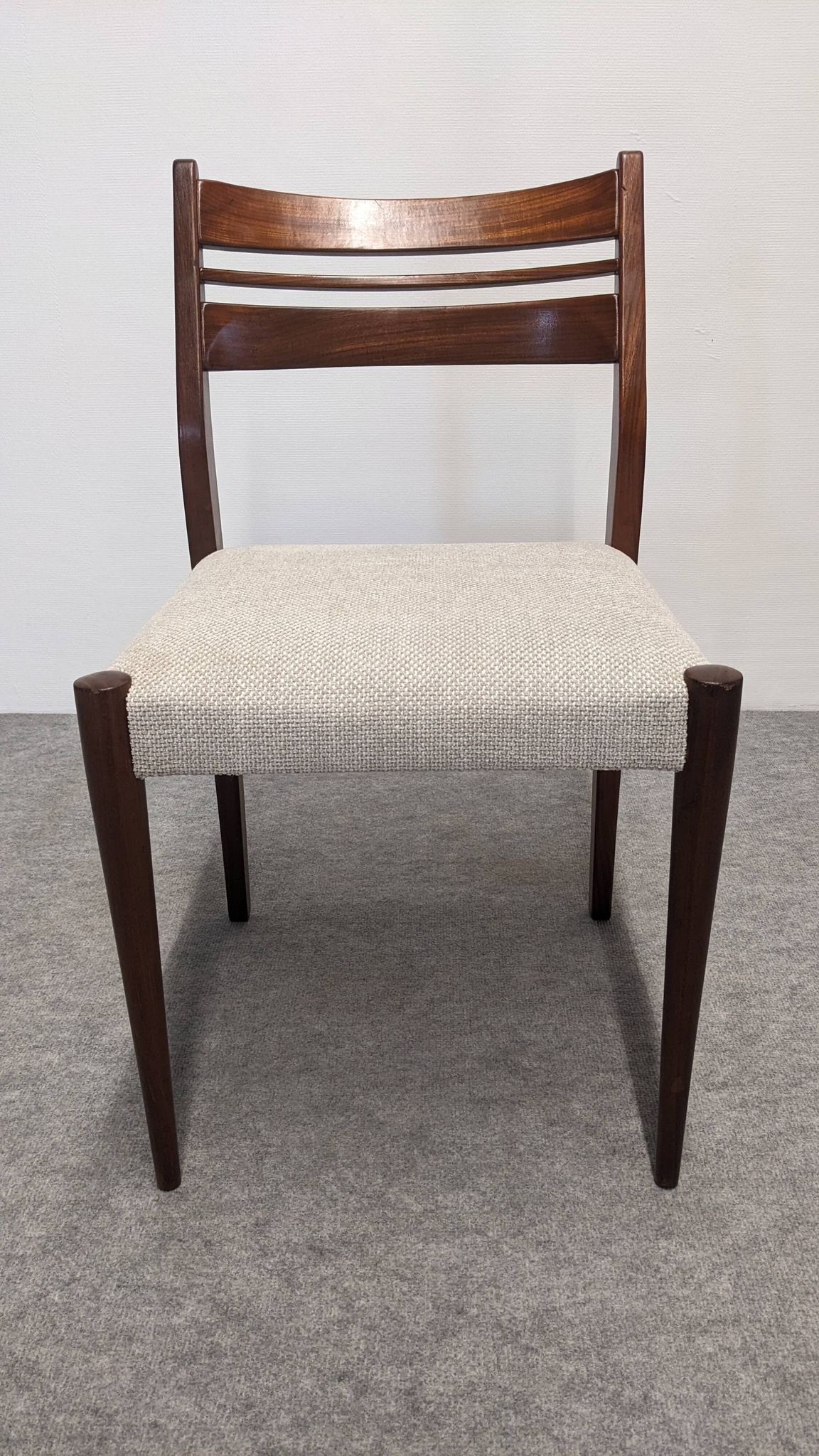 Set of 4 Scandinavian style teak chairs, France circa 1970.