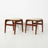 Pair of Vinatge Danish stools in teak