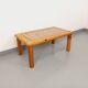 Vintage modernist coffee table in pine and glass from the 70s and 80s.