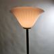 Italian floor lamp with pink Murano glass and brass foot
