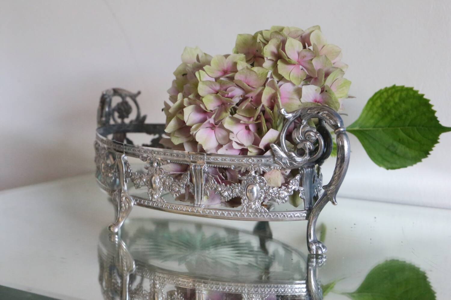 English silver table centerpiece