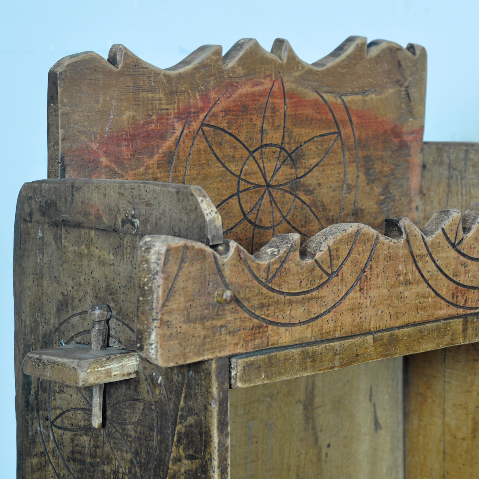 Beech Wabi Sabi cabinet, circa 1850