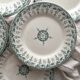 6 Gien ironstone dessert plates "Sagittaires"