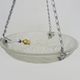 Suspension basin in glass paste Art Deco 1 Fire Sousman Lille with floral motifs