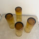 4 verres ambrés