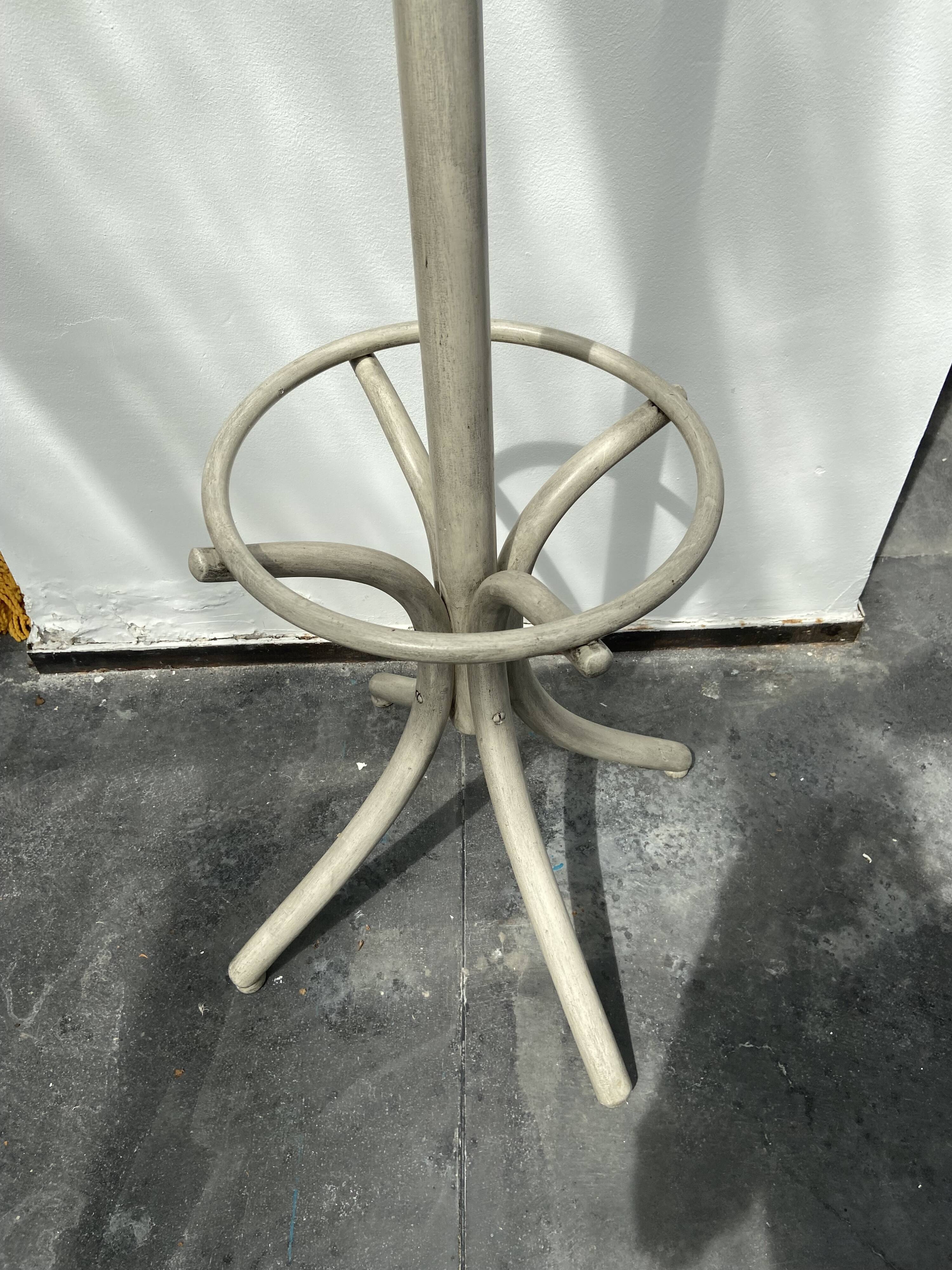 Coat rack on foot in white wood