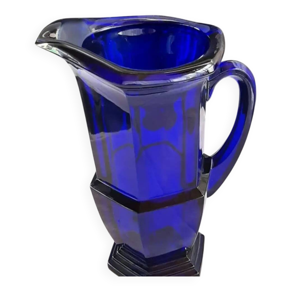 Carafe verre bleu de bristol