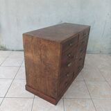 Meuble de métier 10 tiroirs en noyer