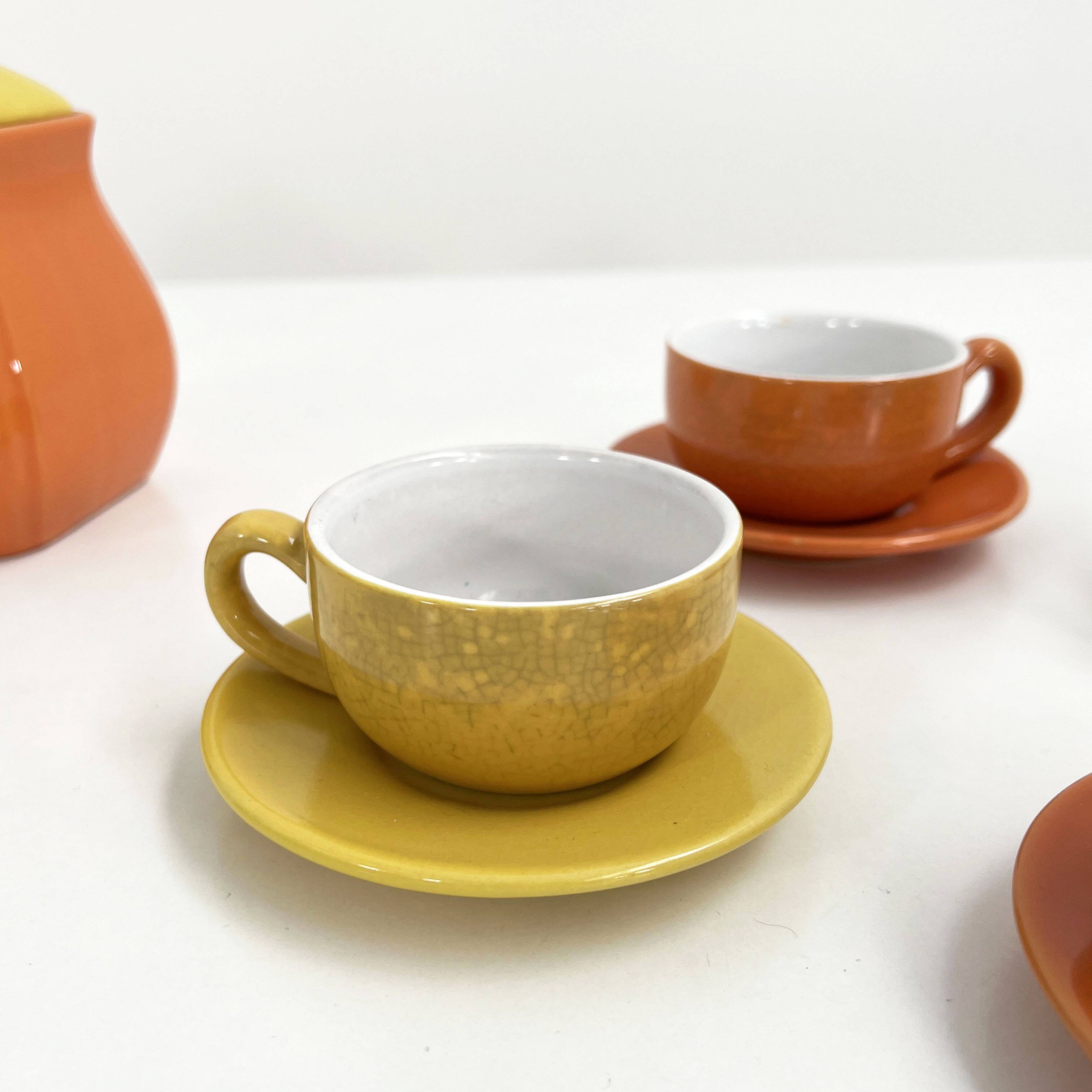 Ceramic tea set by Naj Oleari, 1980