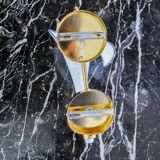 White fleur-de-lys wall lamp, murano glass, Italy, 1970