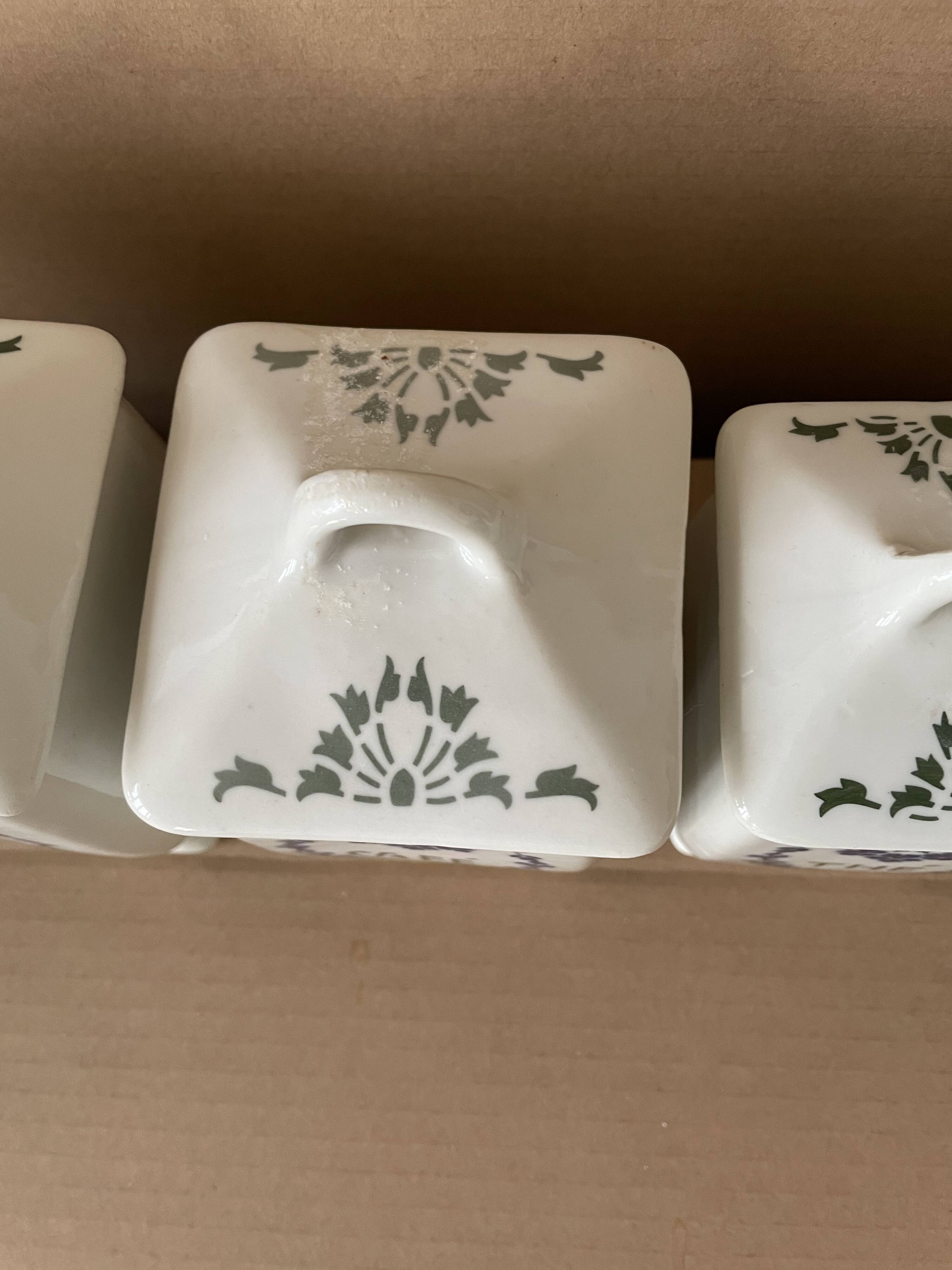 Set of 6 old spice jars