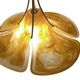 Vintage XXL Space Age pendant lamp, Plexiglas & Brass, 70s