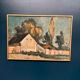 Original Swedish Oil On Panel – “House” By M. Olofgoluth – Dated 1969 – Vintage & Framed – 71 × 50 Cm (28" × 19.7")