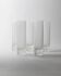 Frosted White Murano Glass – Set of 5 Heavy Long-Drink Glasses with Ice Effect and Bubble Details
