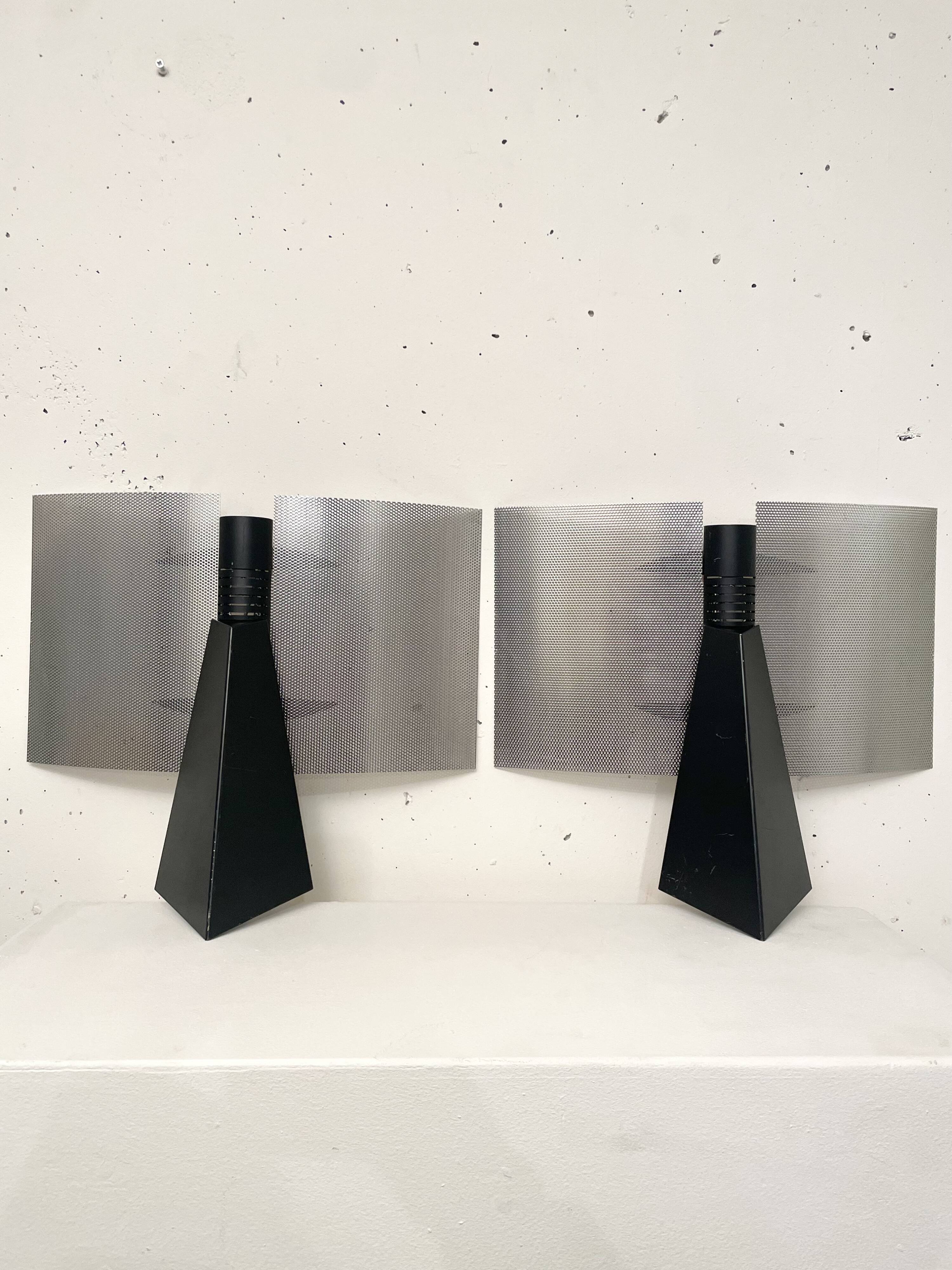 Bernard Justin wing wall lights, Lumière glass 1980