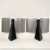 Bernard Justin wing wall lights, Lumière glass 1980