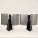Bernard Justin wing wall lights, Lumière glass 1980