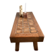 Vintage oak & ceramic tile brutalist table