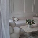 Athena irregular coffee table in natural travertine