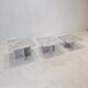Set of 3 italian marble coffee or side tables, 1970s