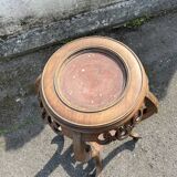 Art Deco pedestal selette with marble top