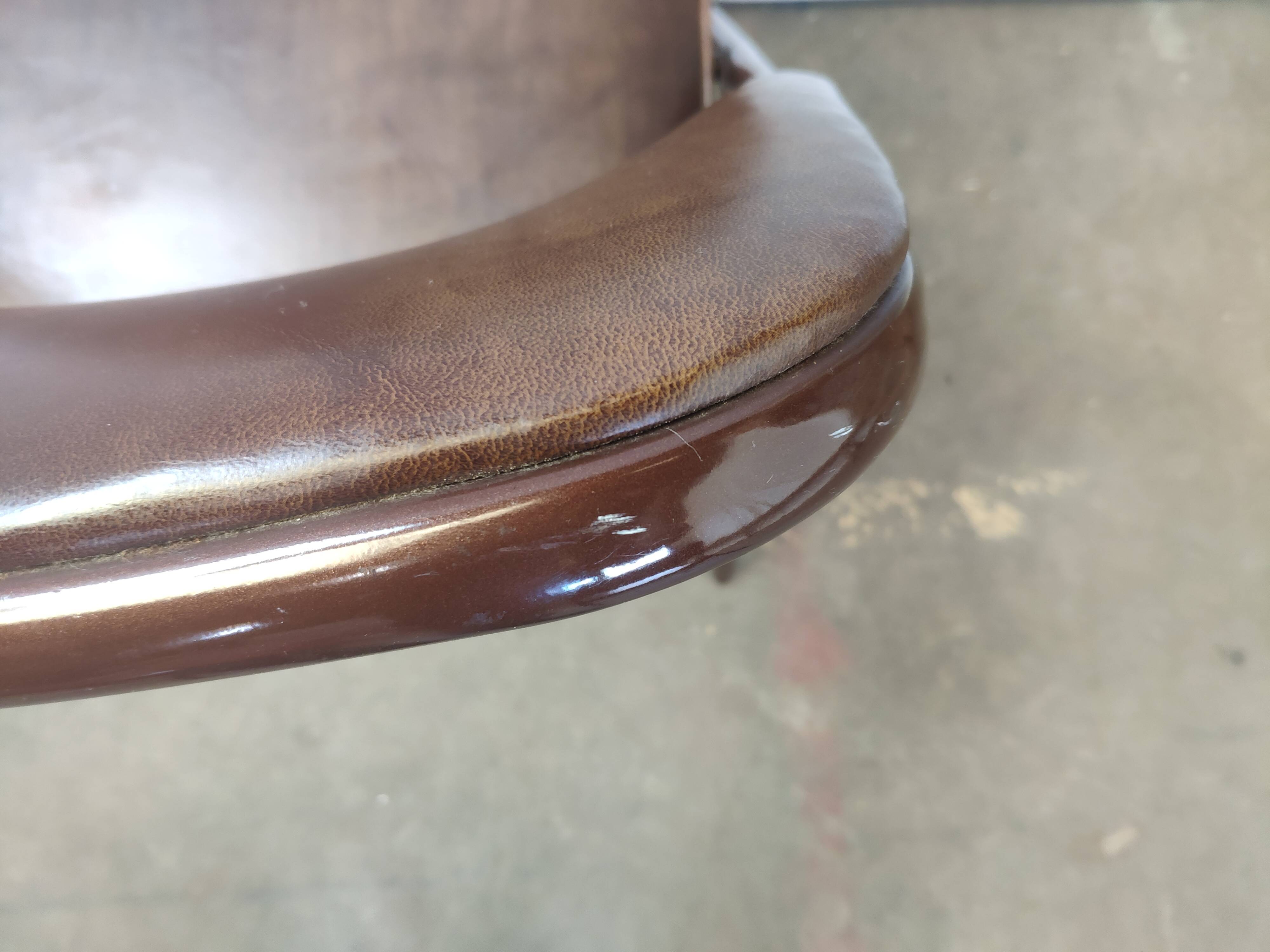 Rare suite de 3 chaises Samsonite 1977 assise marron