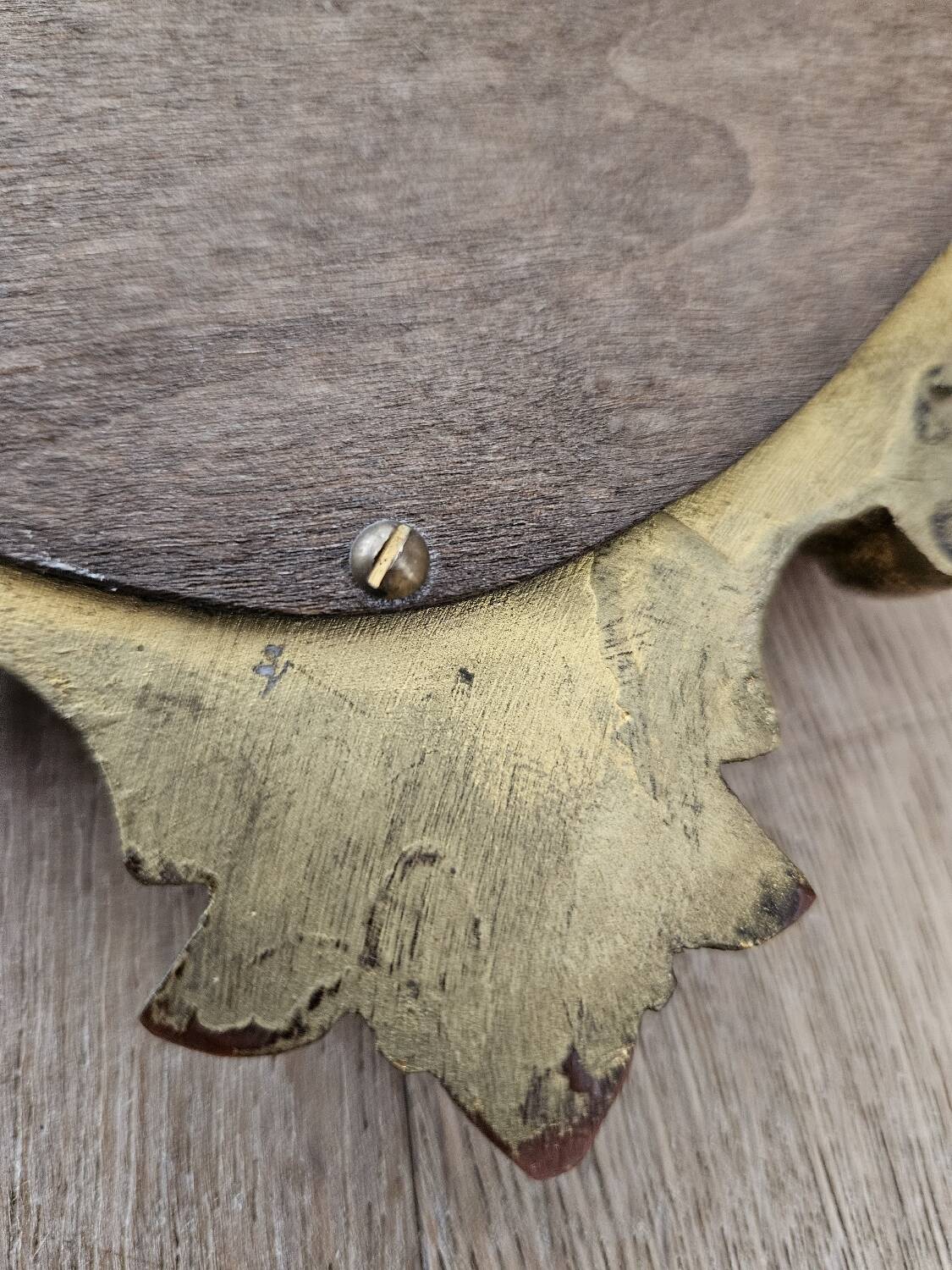 Rockery mirror under gilded frame