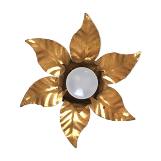 Ceiling lamp flower golden leaves