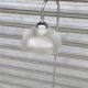 Floor lamp in chromed metal and holophane glass 1970