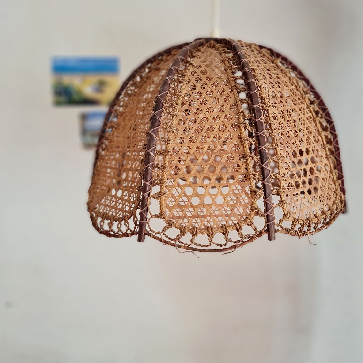 Wicker pendant light