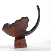 Ceramic / glass sculpture bowl with monogram