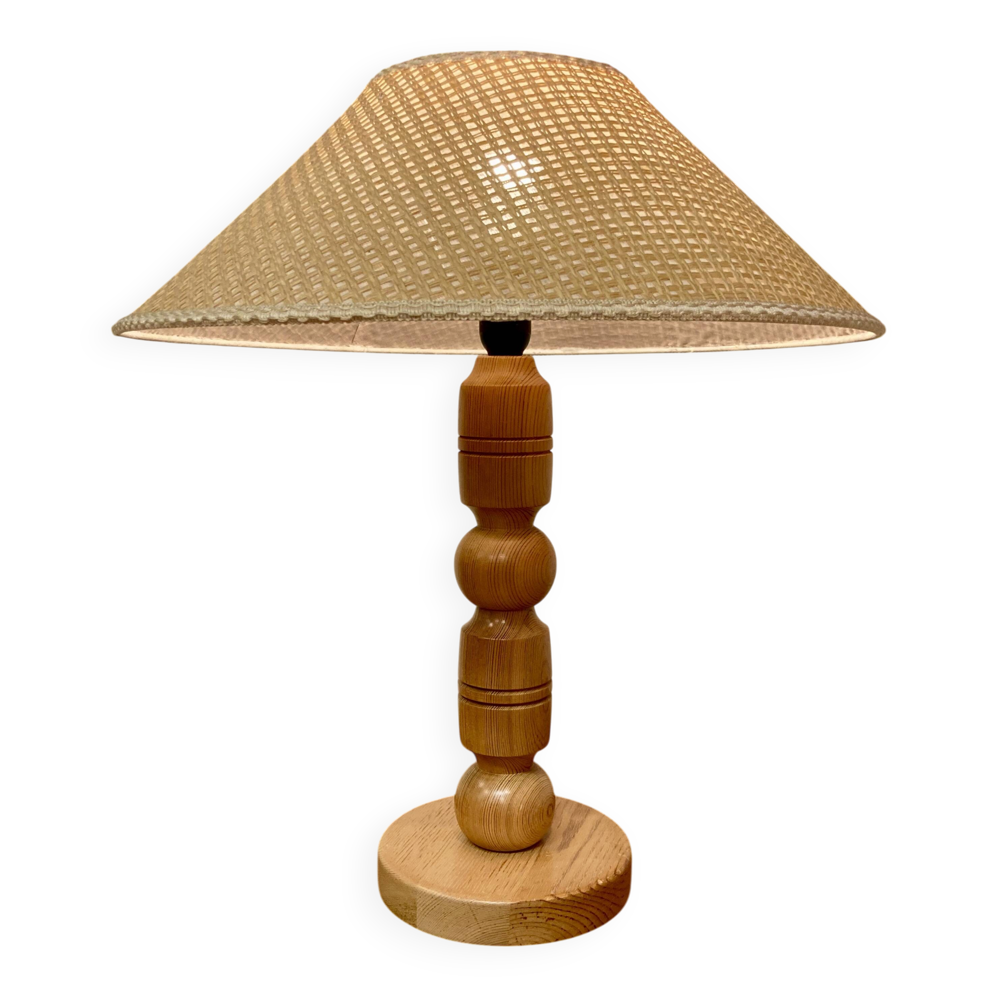 SOLID WOOD LAMP SCANDINAVIAN DESIGN 1960.