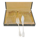 Ercuis Maintenon, Shell, 12 fish forks, 24 pieces in silver-plated metal.