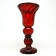 Vase, mid-century modern, red glass, designed by J. Słuczan-Orkusz, Poland, 1970s