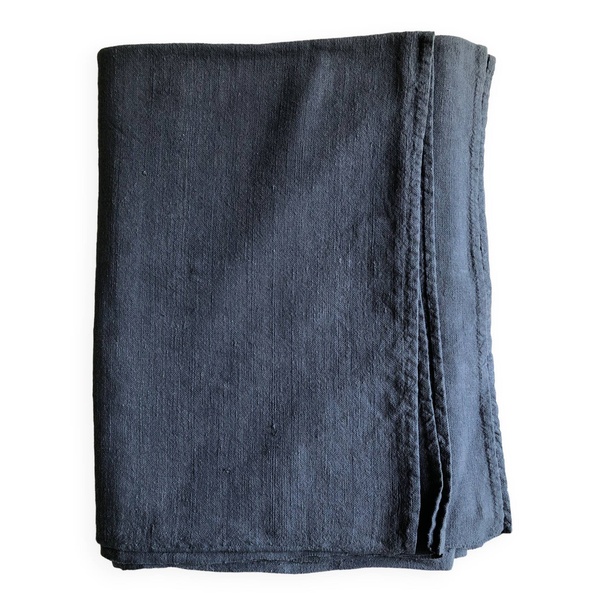 Grey tinted hemp harvest tablecloth