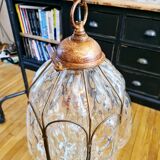 Murano glass hand-blown pendant light, mid-20th century