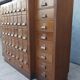 Apothecary or trade cabinet in fir with 53 drawers.