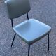 Vintage steel and dark green leather chair from the 60s