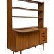 Vintage teak wall cabinet bookcase workplace Danish Design 60's