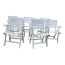 Set of 8 folding wooden chairs