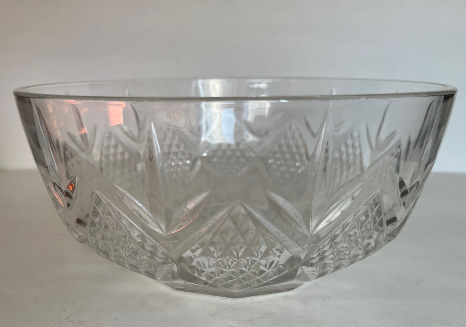 Vintage glass salad bowl